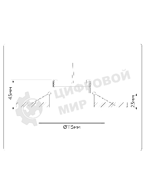 Светильник Ambrella light TN51913 BK черный GX53 max 12W D115*23