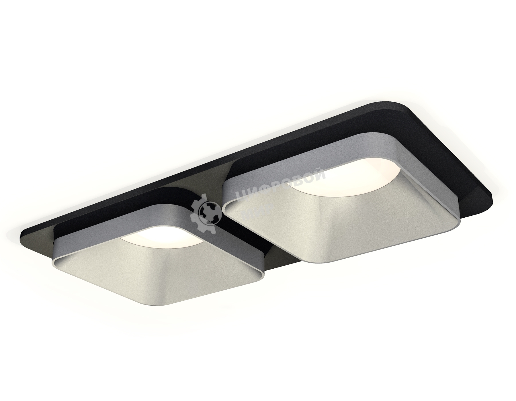 Комплект встраиваемого светильника Ambrella light XC7906003 SBK/SSL черный песок/серебро песок MR16 GU5.3 (C7906, N7703)