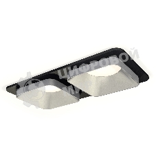 Комплект встраиваемого светильника Ambrella light XC7906003 SBK/SSL черный песок/серебро песок MR16 GU5.3 (C7906, N7703)