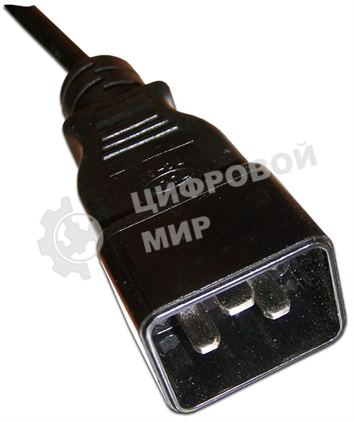 Шнур питания LANMASTER С13-C20, 3х0.75, 220В, 10А, черный, 1 метр