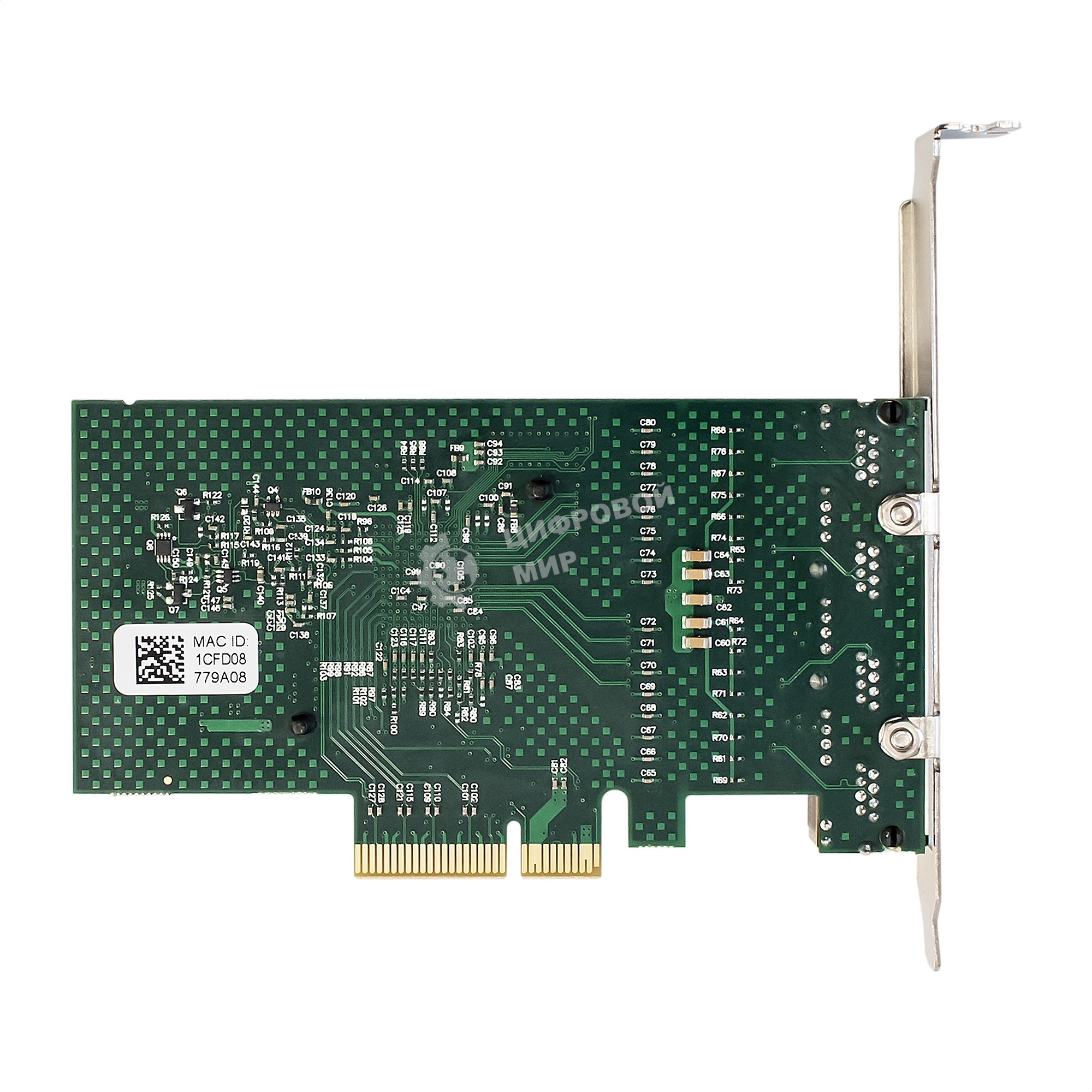 Сетевой адаптер ExeGate EXE-BCM5719 (PCI-E x4 v2.0, порты 4xRJ45, 10/100/1000Mbps, Gigabit Chipset Broadcom BCM5719)