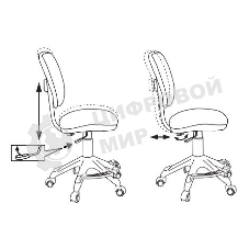 Кресло детское Бюрократ CH-204-F/GIRAFFE оранжевый жираф колеса оранжевый