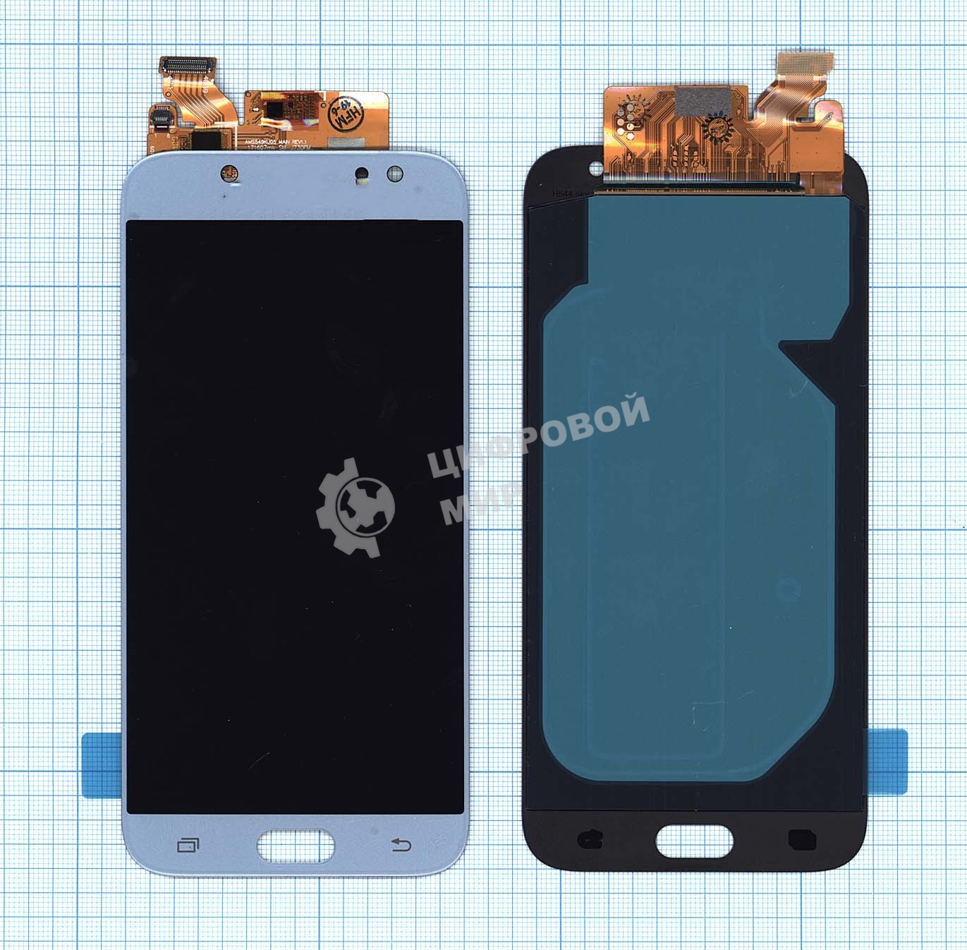 Дисплей для Samsung Galaxy J7 (2017) SM-J730FM в сборе с тачскрином (OLED) синий