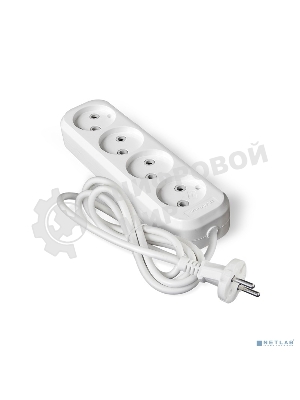 Удлинитель UNIVersal без заземления 4 розетки х 10 м Е-204 ПВС 2х1 АБС-пластик (9631971)