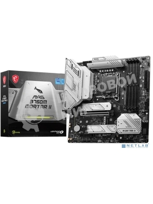 Материнская плата MSI MAG B760M MORTAR II, LGA 1700, Intel B760, 4xDDR5, 4xSATA, 3xM.2, 1xPCIe 5.0 x16, 1xPCIe 4.0 x4, 1xHDMI, 1xDP, 1xUSB Type-C, 1x2.5Gb LAN, 3xUSB-A 2.0, 3xUSB-A 3.2 Gen 2, 5x3.5 мм, 7.1, mATX