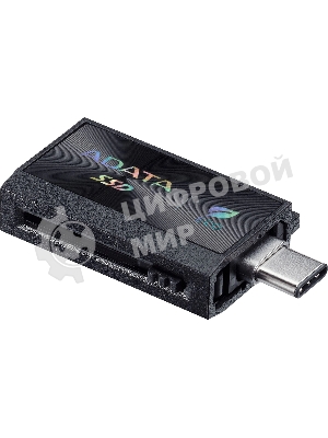 Внешний SSD ADATA SC730, 1TB, USB 3.2 Gen 2 Type-A/Type-C, R/W 600/600, черный