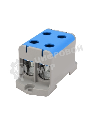 Клемма вводная силовая Rexant КВС 16-95 мм² 2-рядная синяя распределительная