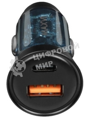 Автомобильное зарядное устройство Maxvi CCM-MS603PD 43W 6A (USB + Type-C, QC3.0 PD3.0) черный