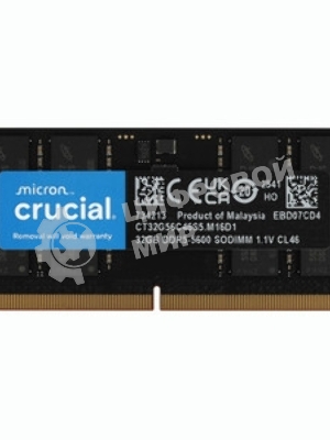 Оперативная память Crucial, DDR5, 32GB (1x32GB), 5600MHz, CL46 SO-DIMM