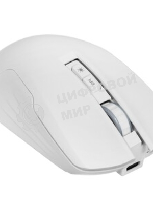 Мышь беспроводная/проводная Defender Whisper GM-209 белый, 7200 dpi, радиоканал, Bluetooth, USB, кнопки - 8