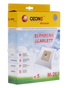 Многоразовый мешок для пылесоса OZONE microne multiplex MX-26 синтетический