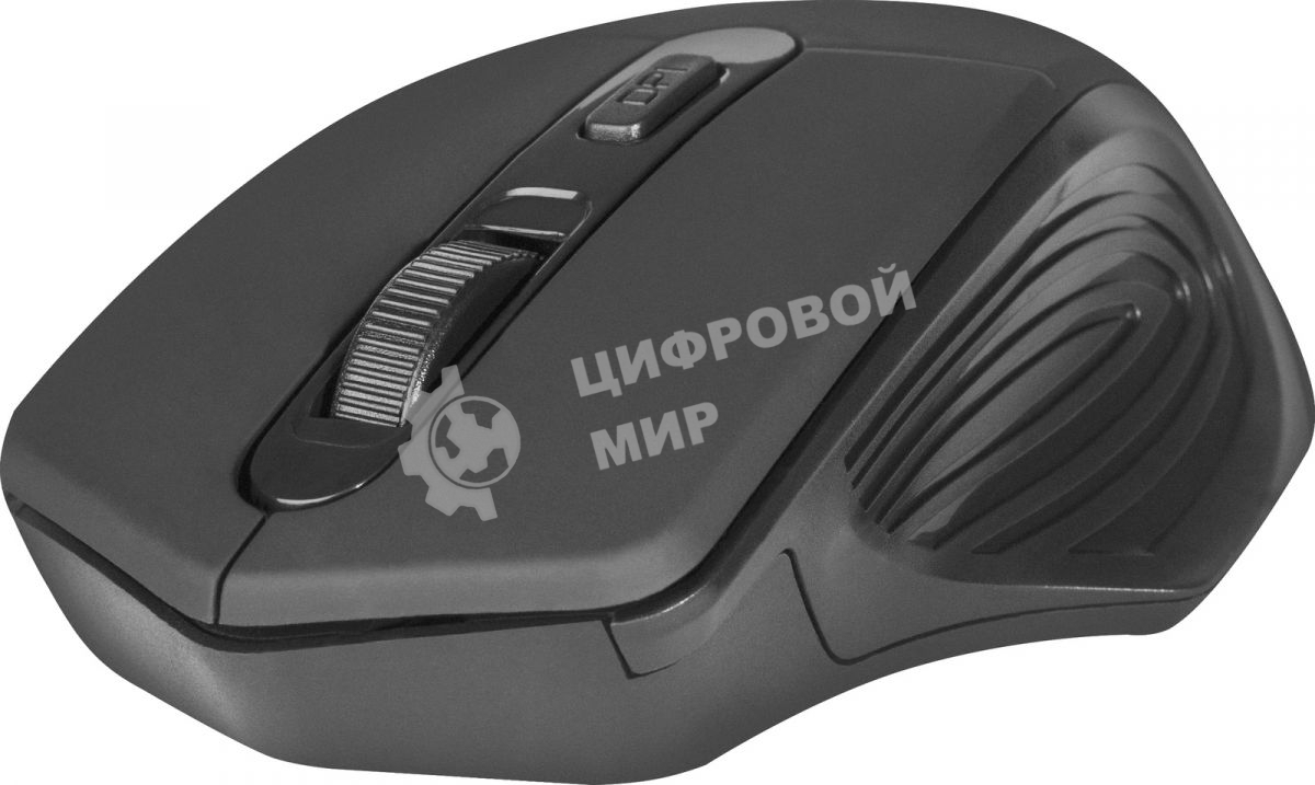 Мышь беспроводная Defender Datum MB-345 черный, 1600 dpi, радиоканал, USB, кнопки - 4