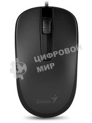Мышь проводная Genius DX-120 черный, 1000 dpi, USB, кнопки - 3