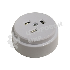 Розетка РШ для электрической плиты Rexant 32 А, 250 В, 2Р+РЕ (ОУ) белая