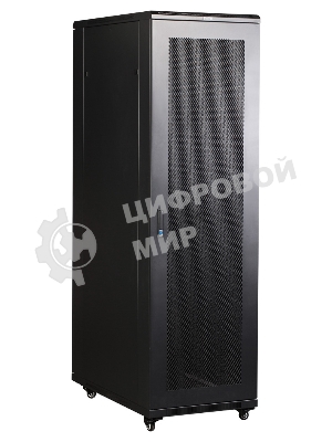 Шкаф коммутационный Lanmaster (TWT-CBB-42U-6X10-P1) 42U 600x1000 мм пер. дв. перфор. задн. дв. перфор. 2-хст. 2 бок. пан. 800 кг черный IP20