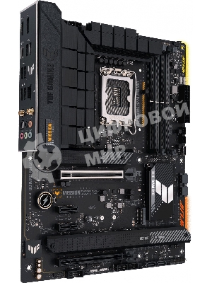Материнская плата ASUS TUF GAMING H770-PRO WIFI, LGA 1700, Intel H770, 4xDDR5, 4xSATA, 4xM.2, 1xPCIe 5.0 x16, 1xPCIe 4.0 x4, 2xUSB-A 3.2 Gen 2, 4xUSB-A 3.2 Gen 1, 1xUSB-C 3.2 Gen 2x2, 1x2.5Gb LAN, 5x3.5 мм, 7.1, Standard-ATX