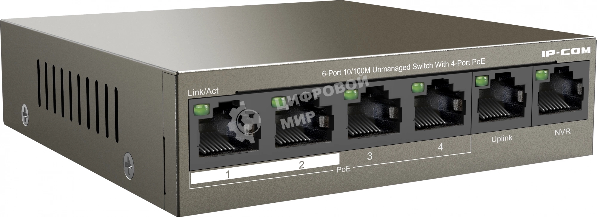 Коммутатор IP-COM F1106P-4-63W 6PORT 4POE