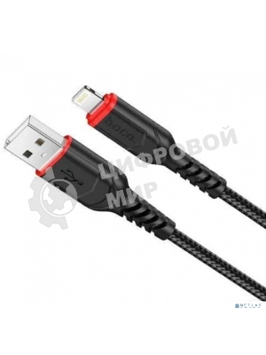 Кабель HOCO X59/ USB кабель Lightning/ 2m/ 2.4A/ Нейлон/ Black