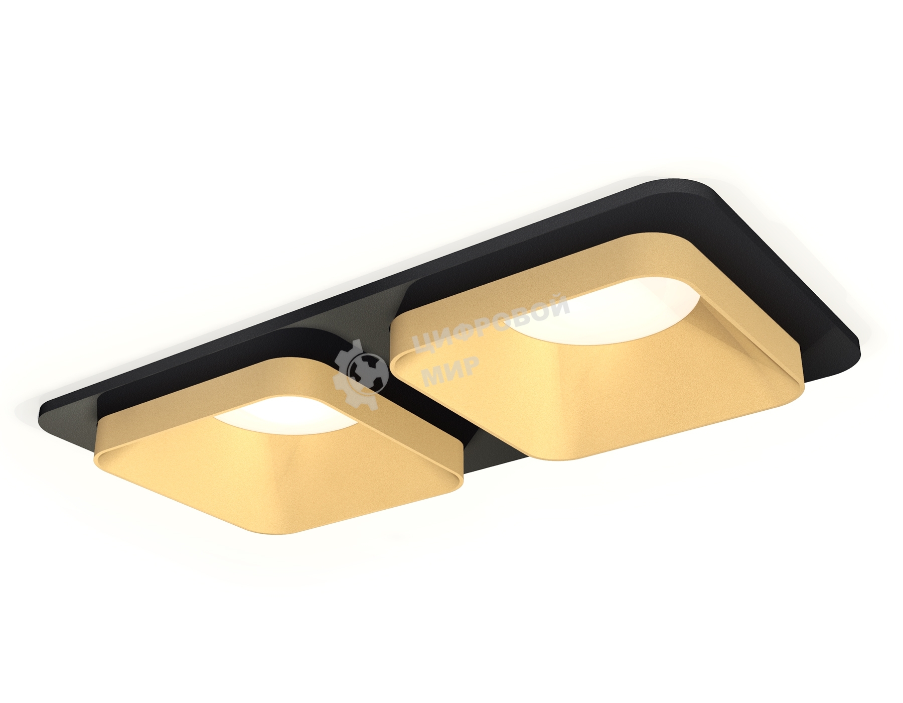 Комплект встраиваемого светильника Ambrella light XC7906004 SBK/SGD черный песок/золото песок MR16 GU5.3 (C7906, N7704)