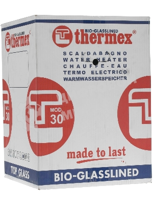 Водонагреватель электрический Thermex TitaniumHeat 30 V Slim белый, накопительный, 30 л, 2 кВт, настенный, вертикальный, узкий корпус, бак с титановым покрытием