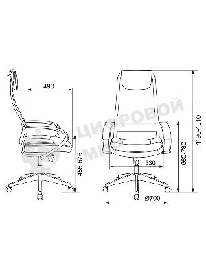 Кресло Бюрократ CH-608/BLACK TW-01 TW-11 черный, экокожа
