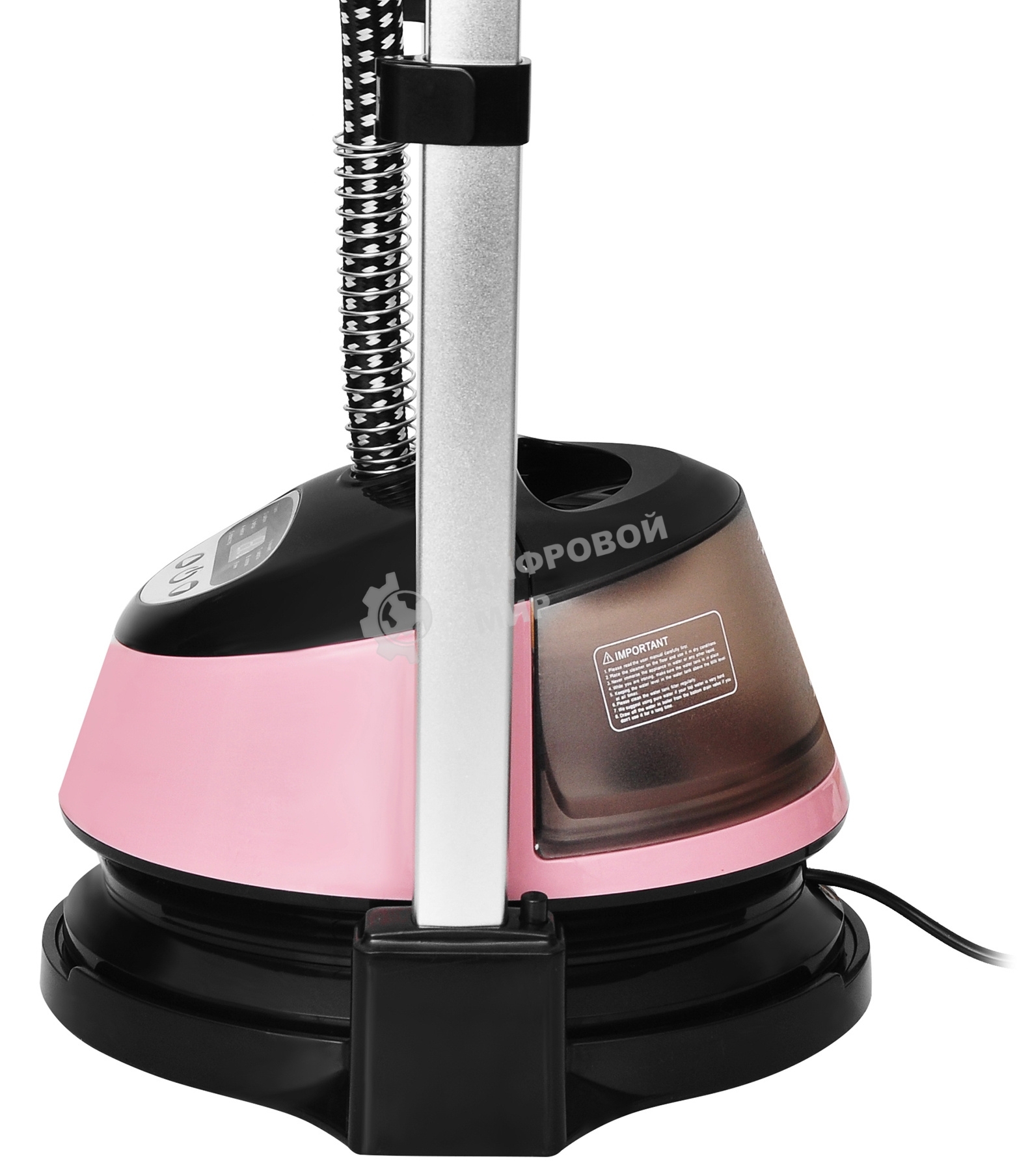 Отпариватель Hyundai H-US02543 розовый/черный, 1800 Вт, 40 г/мин, 1.35 л