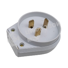 Вилка Rexant ВШ для электрической плиты 32 А, 250 В, 2Р+РЕ белая