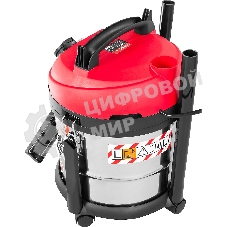 Строительный пылесос Зубр МАСТЕР ПУ-20-1400 М3 серый/красный, 1400 Вт, уборка сухая/влажная/выдув, пылесборник мешок/контейнер, 20 л