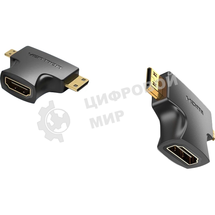 Адаптер-переходник Vention HDMI 19F/Mini HDMI+Micro HDMI