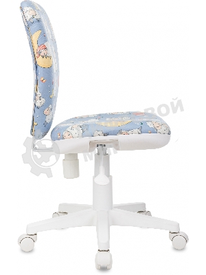Кресло детское Бюрократ KD-W10 голубой овечки крестов. пластик пластик белый