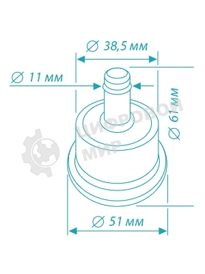 Набор заглушек для кресел Бюрократ FootSet35 черный для паркета/ламината