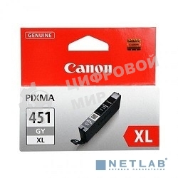Картридж струйный Canon CLI-451XLGY серый, 780 стр. (повышенной емкости), для PIXMA iP7240, MG5440, 6340