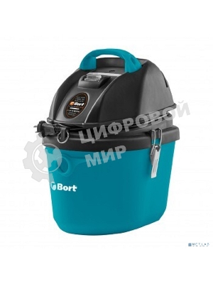 Строительный пылесос Bort BSS-1212 (93417579) синий, 220/1200 Вт, уборка сухая/влажная, пылесборник мешок/контейнер, 12 л