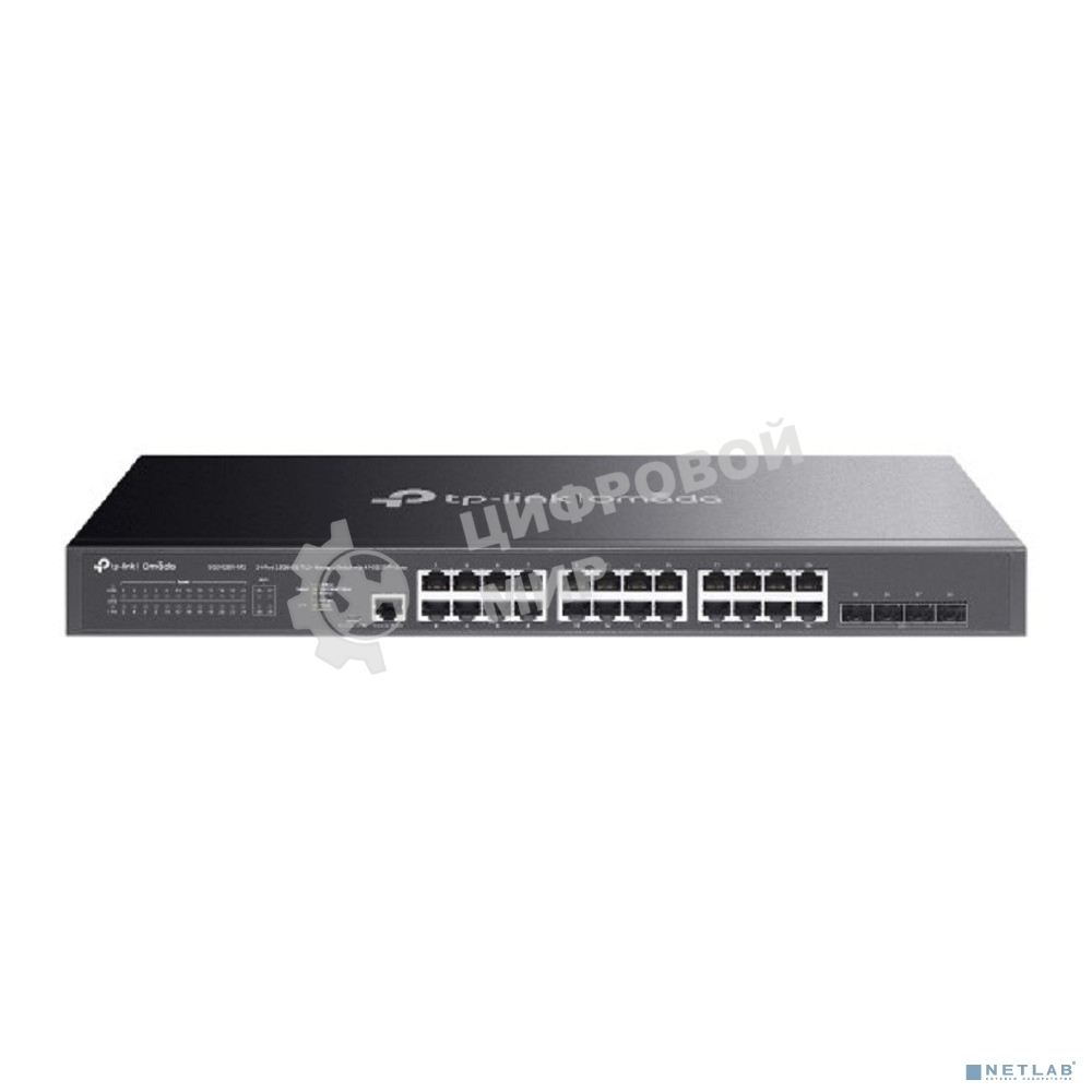 Коммутатор JetStream 24-Port 2.5GbASE-T L2+ Managed Switch with 4 10GE SFP+ SlotsPORT: 24× 2.5G RJ45 Ports, 4× 10G SFP+ Slots, RJ45/Micro-USB Console PortSPEC: 1U 19-inch Rack-mountable Steel CaseFEATURE: Integration with Omada SDN Controller, Static Rout