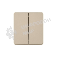 Выключатель KRANZ ROUND 2 кл для жалюзи возвратный 10А с/у шелк