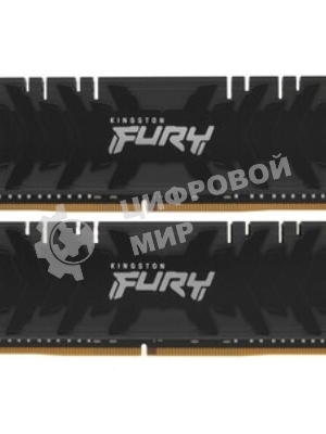 Оперативная память Kingston Fury Renegade, DDR4, 32Gb (2x16Gb), 3600MHz, CL16, DIMM, с радиатором, черный