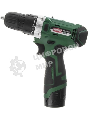 Дрель-шуруповерт Haммer ACD12CS, 12 В, 1,5 Ач, 26 Нм, щеточный