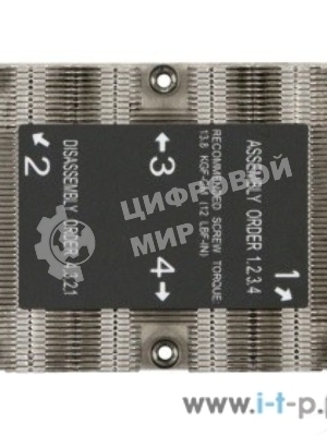 Радиатор 1U Passive CPU HS for X11 Purley, Narrow Retention Mechanism