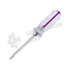 Отверткакомбинированная Rexant, прозрачная рукоятка, двухсторонний стержень 120 мм (крестовая PH 2, шлицевая SL 6 мм)