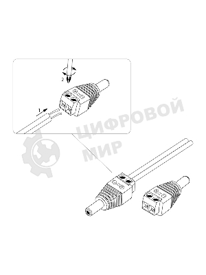 Разъем питания PROconnect штекер 2.1х5.5 с клеммной колодкой