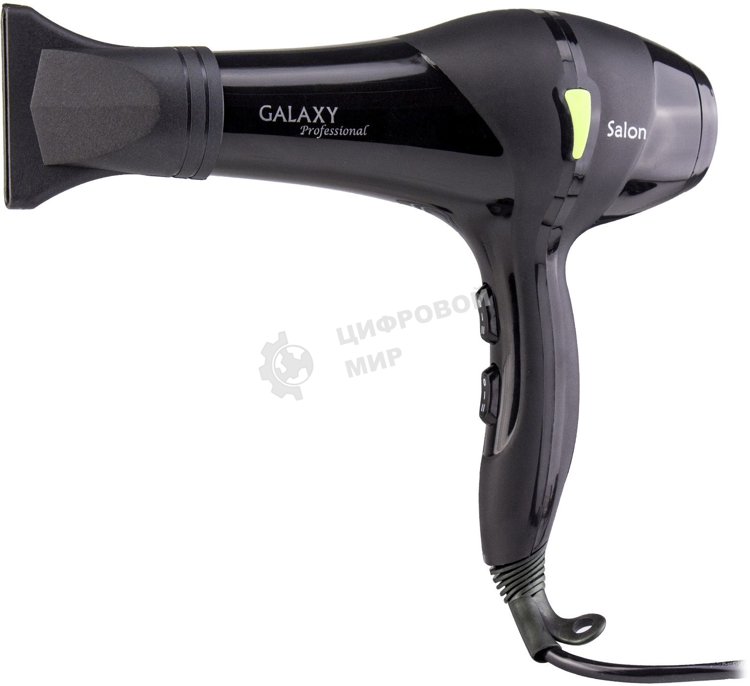 Фен для волос профессиональный Galaxy Line GL 4317, черный, 2200Вт, АС мотор, 2 скоростных режима, 3 температурных режима, защита мотора от перегрева, защитная сетка, подвесная петля,насадка-концентратор