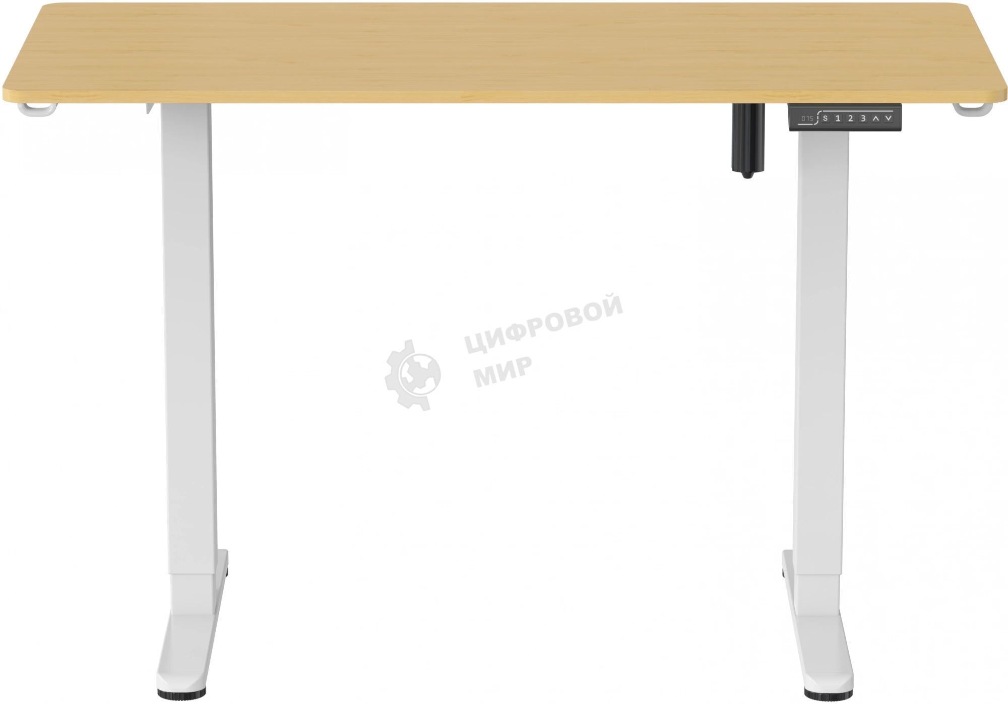 Стол компьютерный Cactus CS-ED-WTBAM столешница бамбук, бежевый, каркас белый