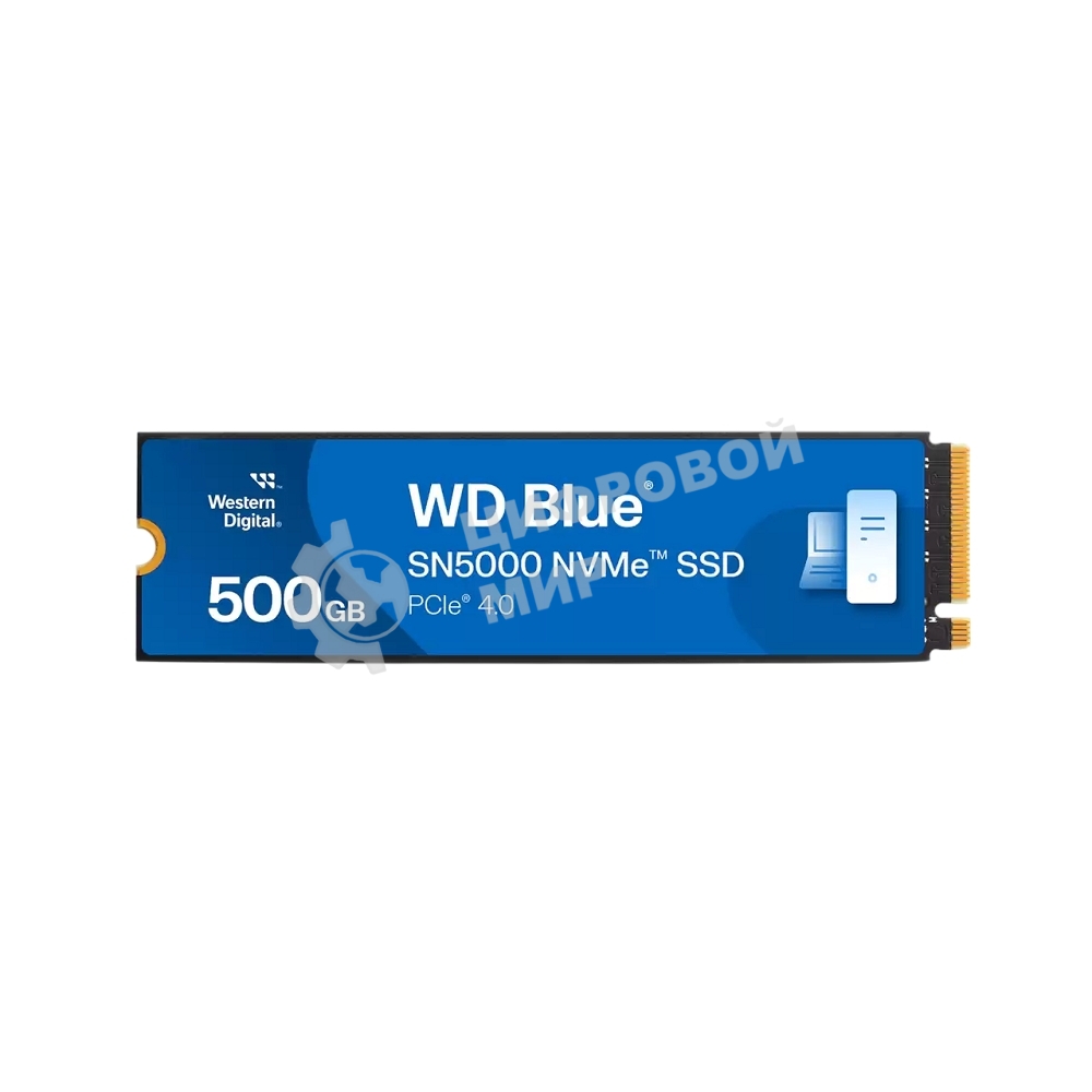 Накопитель SSD WD Blue SN5000, 500Gb, PCIe 4.0 x4, M.2 2280, NVMe, R/W 5000/4000