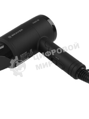 Фен BRAYER BR3040 черный, 1400 Вт, компактный