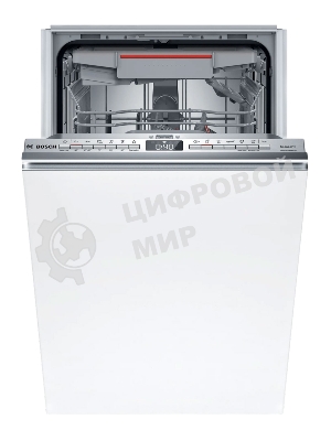 Встраиваемая посудомоечная машина Bosch SPV4HMX14Q, 45 см, 10 комплектов, электронное управление, дисплей, энергоэффективность А+, уровень шума 46 дБ, цвет белый