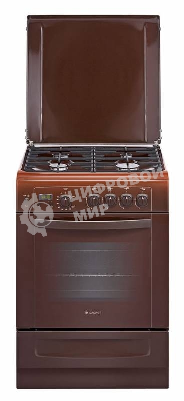Плита газовая Gefest ПГ 6100-03 0001 коричневый, конфорок 4 шт, духовка 52 л, 60 см x 85 см x 60 см