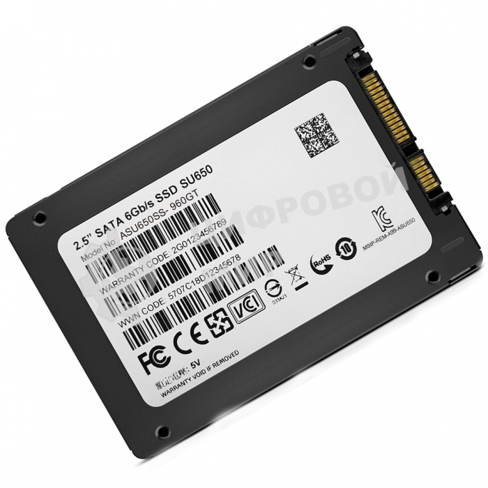 Накопитель SSD ADATA SU650, 480Gb, SATA III, 2.5