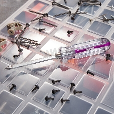 Отверткакомбинированная Rexant, прозрачная рукоятка, двухсторонний стержень 120 мм (крестовая PH 2, шлицевая SL 6 мм)