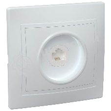 Розетка телефонная 1-м СП Кварта РТ10-КБ IP20 белый IEK ETK10-K01-DM