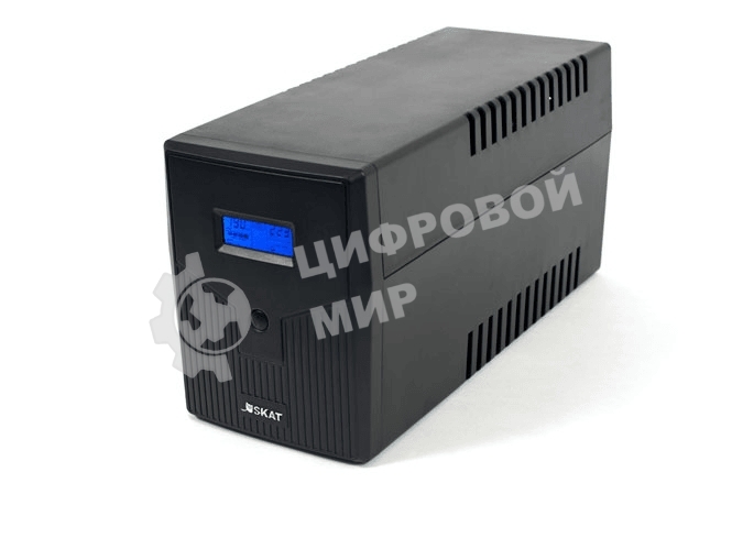 Источник бесперебойного питания SKAT-UPS 2000/1200 220В 1200Вт 2 АКБ 9А·ч внутр. меандр. стабилизация напряжения